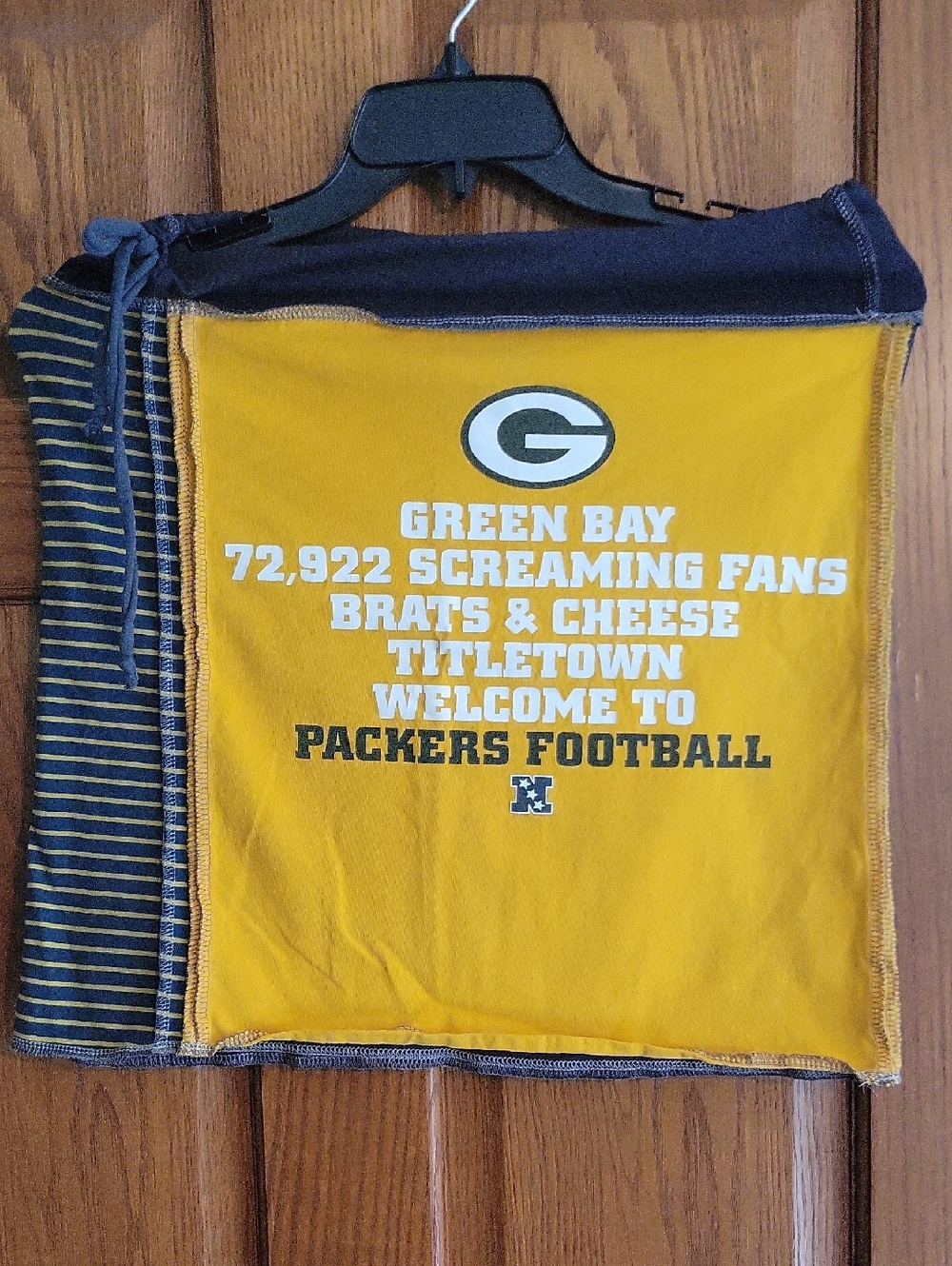 Green Bay Packers Skirt -Made from Upcycled Tshirts